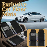 Crystal Rhinestone Car Floor Mats Sparkling Durable Waterproof Non-Slip Auto Foot Pads, Fashionable Car Interior Flooring & Carpeting, 4-Piece Set for Women
