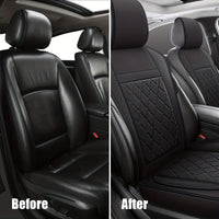 YOTRUTH Universal Front Seat Covers | Faux Leather, High-Back Bucket