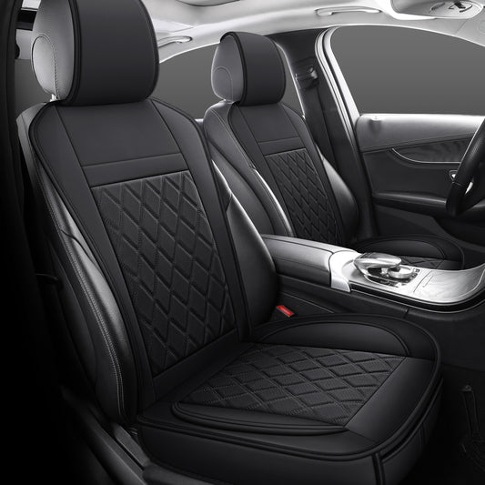 YOTRUTH Universal Front Seat Covers | Faux Leather, High-Back Bucket