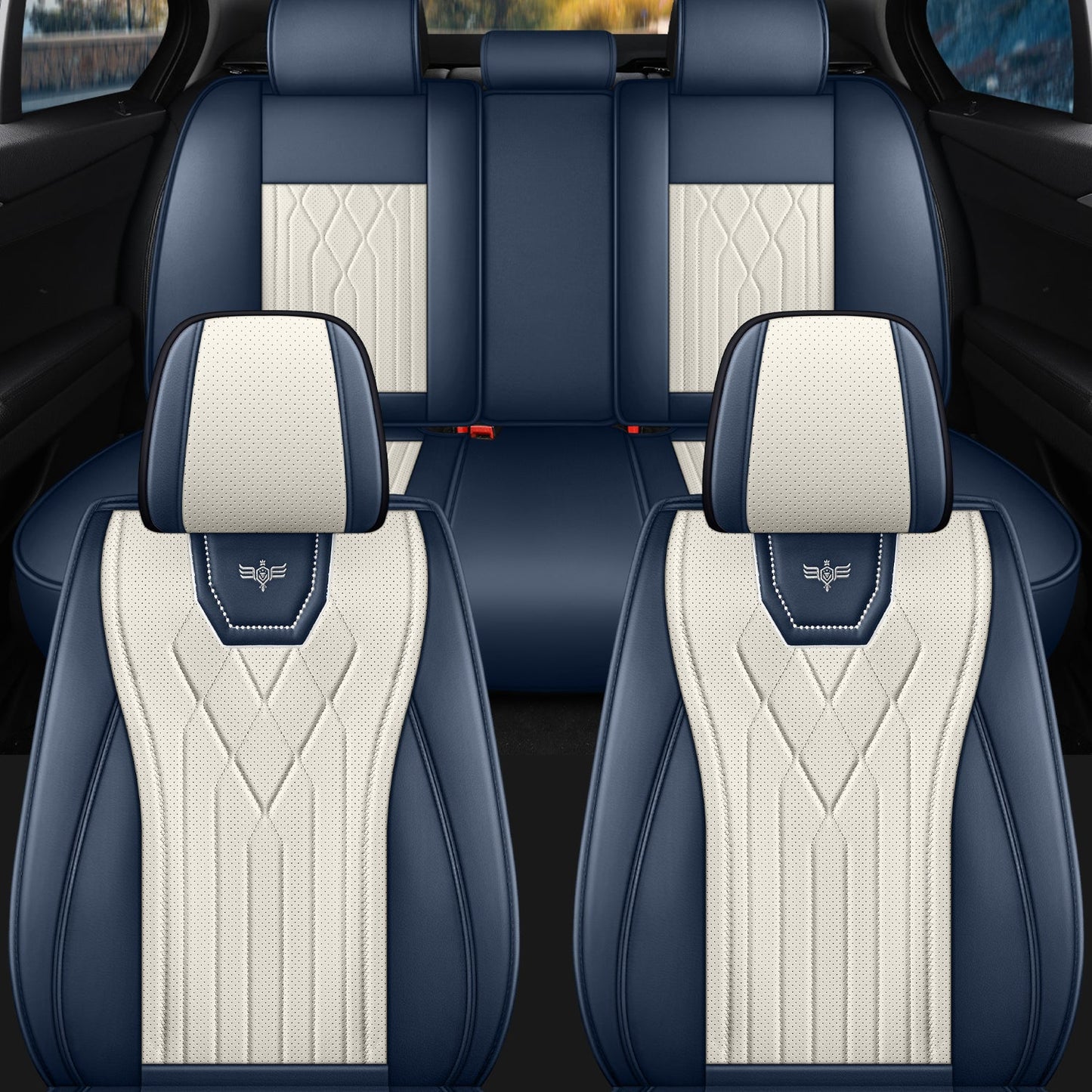 2&5-Seat Car Seat Covers, Full Coverage All-Season Car Seat Cushions, Auto Accessories, Vehicle Interior Upgrade, Stylish Car Covers, Soft Cushioning, Easytoclean Material, Longdistance Drivers, Christmas gift