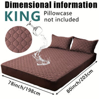 Waterproof Mattress Protector，Machine Washable Fitted Sheet，Anti-slip and Anti-stain Protection，More Sizes Optional，Christmas Home Decor