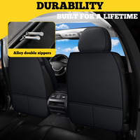 YOTRUTH Universal Car Seat Covers | Nappa Leather, Black & Gray