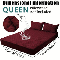 Waterproof Mattress Protector，Machine Washable Fitted Sheet，Anti-slip and Anti-stain Protection，More Sizes Optional，Christmas Home Decor