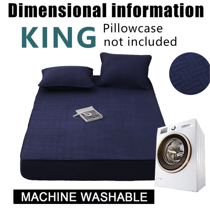 Soft Quilted Mattress Cover, Breathable Mixed Filling Thickened Pad, Without Pillowcase, Bedroom Essentials, Decorative Pad, Elegant Mattress Cover, High-Quality Stitching, Breathable Fabric, Plush Bedding, Fitted Mattress, Allergy Patients