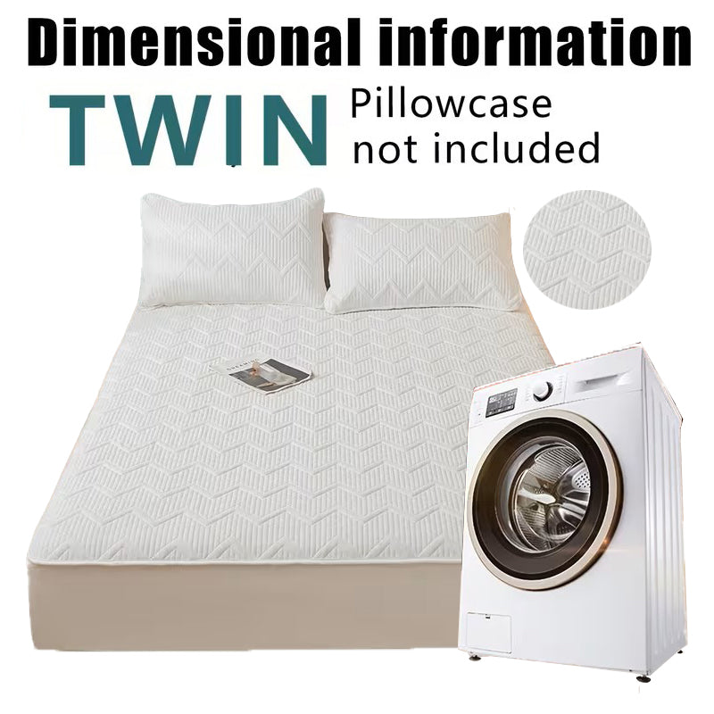 Soft Quilted Mattress Cover, Breathable Mixed Filling Thickened Pad, Without Pillowcase, Bedroom Essentials, Decorative Pad, Elegant Mattress Cover, High-Quality Stitching, Breathable Fabric, Plush Bedding, Fitted Mattress, Allergy Patients