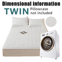 Soft Quilted Mattress Cover, Breathable Mixed Filling Thickened Pad, Without Pillowcase, Bedroom Essentials, Decorative Pad, Elegant Mattress Cover, High-Quality Stitching, Breathable Fabric, Plush Bedding, Fitted Mattress, Allergy Patients