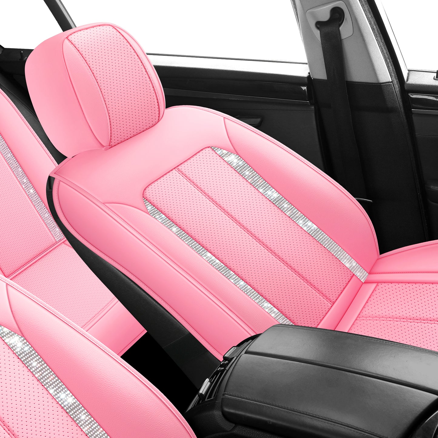 YOTRUTH Bling Car Seat Covers | Nappa Leather, 10-Yr Warranty