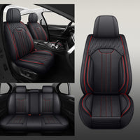YOTRUTH Universal Car Seat Covers | Nappa Leather, Black & Gray