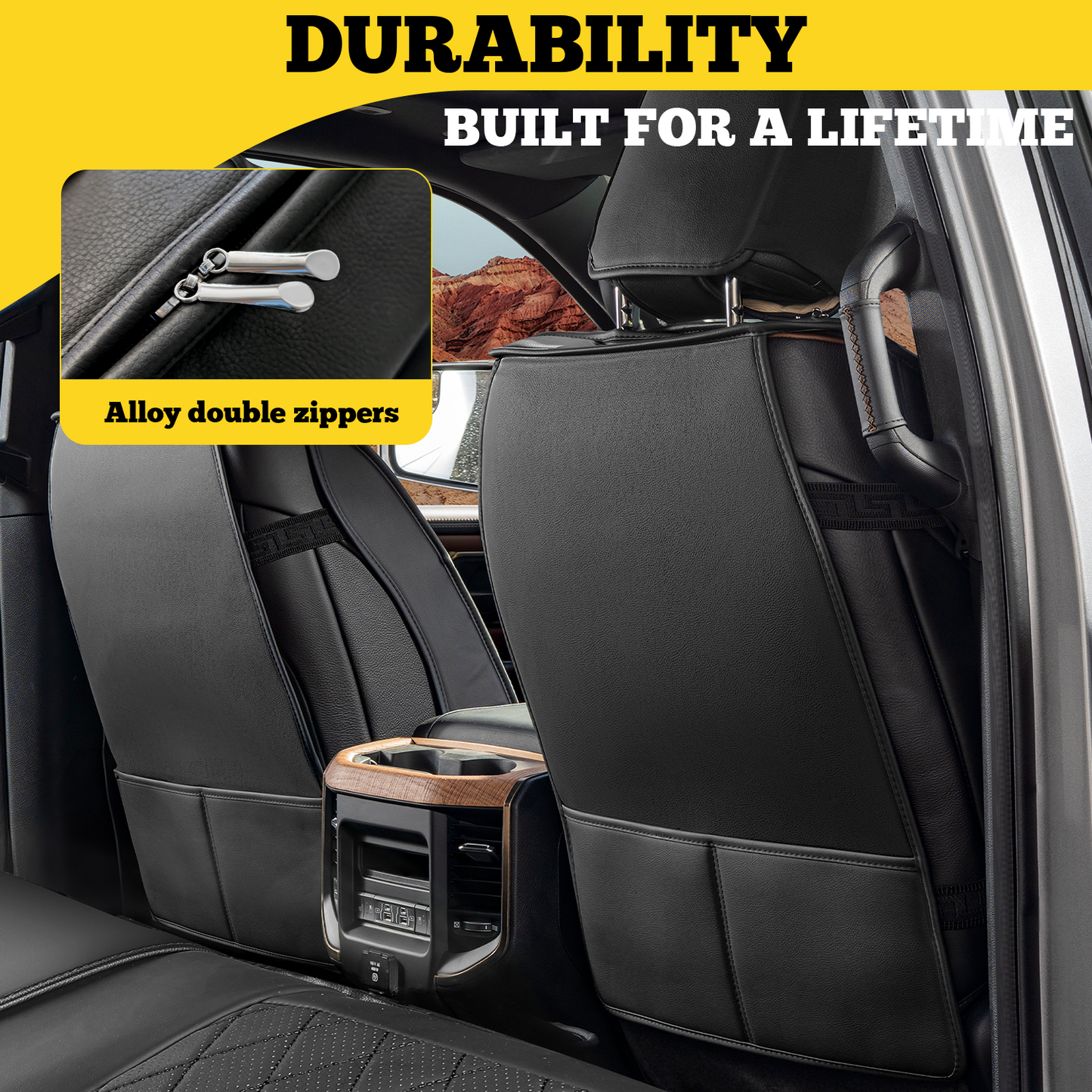 Premium Nappa Fabric Waterproof Seat Covers - Year-Round Comfort for Honda, Toyota, and More. Ideal for Sedans and SUVs with Full Protection and Stylish Design for Road Adventures