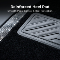 YOTRUTH Crystal Rhinestone Car Floor Mats (4 Pcs) - Luxury Bling Universal Auto Carpets for Women