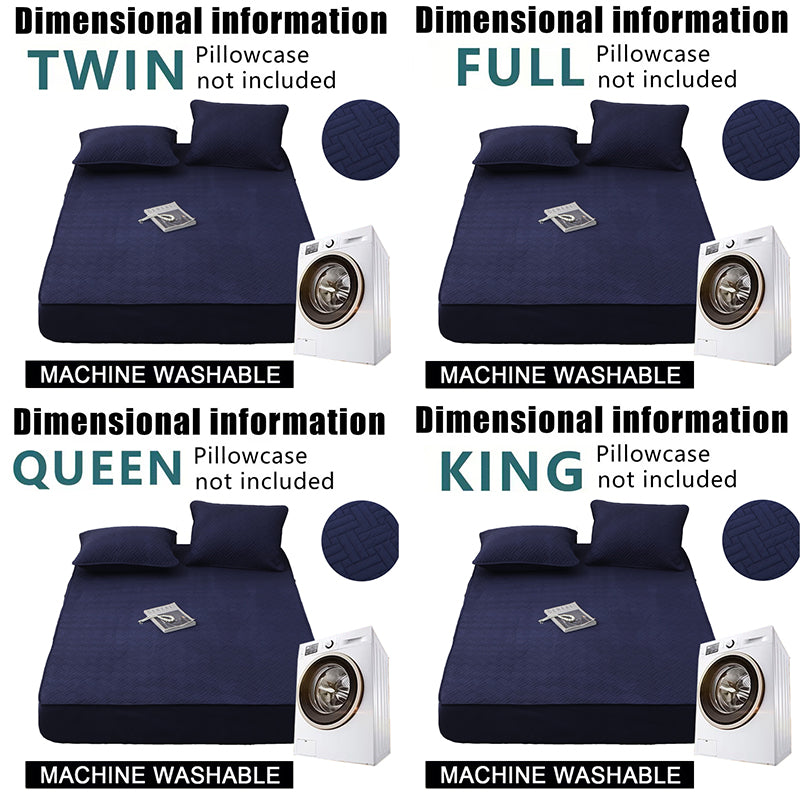 Soft Quilted Mattress Cover, Breathable Mixed Filling Thickened Pad, Without Pillowcase, Bedroom Essentials, Decorative Pad, Elegant Mattress Cover, High-Quality Stitching, Breathable Fabric, Plush Bedding, Fitted Mattress, Allergy Patients