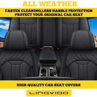 YOTRUTH Universal Car Seat Covers | Nappa Leather, Black & Gray
