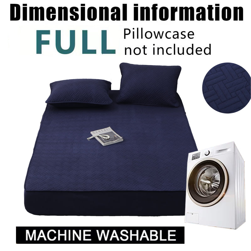 Soft Quilted Mattress Cover, Breathable Mixed Filling Thickened Pad, Without Pillowcase, Bedroom Essentials, Decorative Pad, Elegant Mattress Cover, High-Quality Stitching, Breathable Fabric, Plush Bedding, Fitted Mattress, Allergy Patients