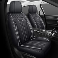 YOTRUTH Universal Car Seat Covers | Nappa Leather, Black & Gray