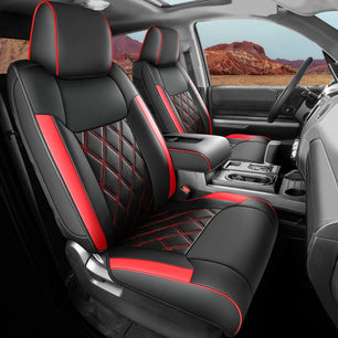Yotruth Car Seat Cover for Toyota Tundra 2014-2021 Yotruth Car Seat Cover for Toyota Tundra 2014-2021 - Front Seat / Black $ Red - YOTRUTH