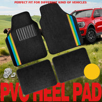 Universal Auto Floor Mats 4PCS Set, Durable Waterproof Non-Slip All-Weather Car Mats, Heavy-Duty Interior Foot Pads for Cars, SUVs & Trucks
