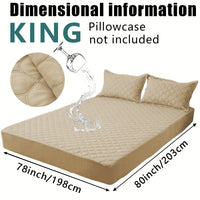 Waterproof Mattress Protector，Machine Washable Fitted Sheet，Anti-slip and Anti-stain Protection，More Sizes Optional，Christmas Home Decor