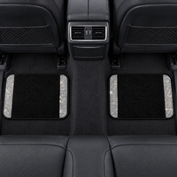 YOTRUTH Crystal Rhinestone Car Floor Mats (4 Pcs) - Luxury Bling Universal Auto Carpets for Women