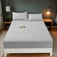 Soft Quilted Mattress Cover, Breathable Mixed Filling Thickened Pad, Without Pillowcase, Bedroom Essentials, Decorative Pad, Elegant Mattress Cover, High-Quality Stitching, Breathable Fabric, Plush Bedding, Fitted Mattress, Allergy Patients