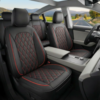 Nappa Fabric Luxury Waterproof Car Seat Covers - All-Season Cushion Fit for Honda Civic, Toyota Camry, Corolla, and More. Perfect for Sedans and SUVs with Front and Rear Protection - Enhanced Comfort and Style for Road Trips