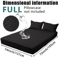 Waterproof Mattress Protector，Machine Washable Fitted Sheet，Anti-slip and Anti-stain Protection，More Sizes Optional，Christmas Home Decor