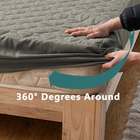 Waterproof Mattress Protector，Machine Washable Fitted Sheet，Anti-slip and Anti-stain Protection，More Sizes Optional，Christmas Home Decor