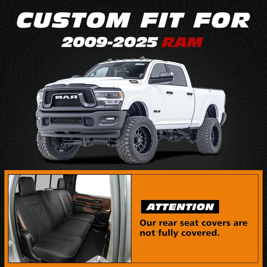 YOTRUTH 2009–2024 Ram 1500 Seat Covers | Faux Leather, Front Seats