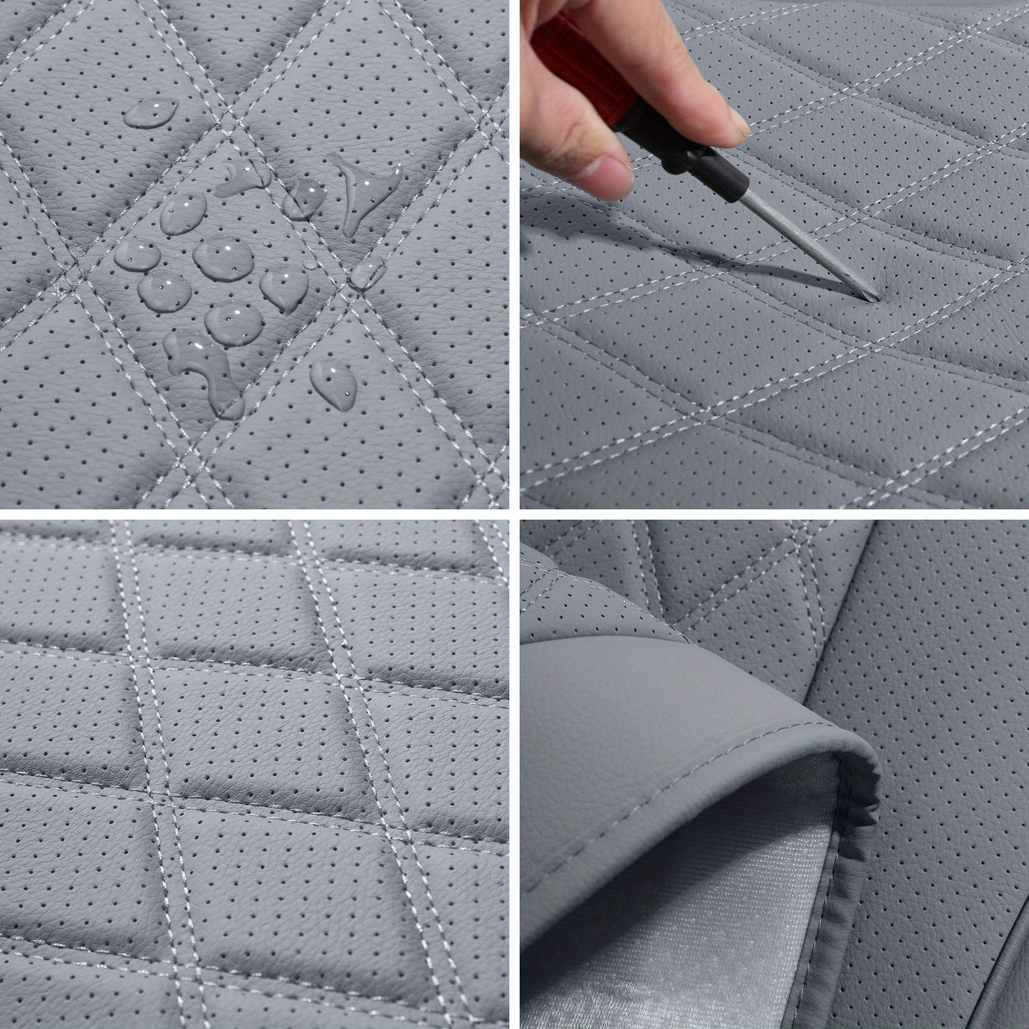 YOTRUTH Universal Front Seat Covers | Faux Leather, High-Back Bucket