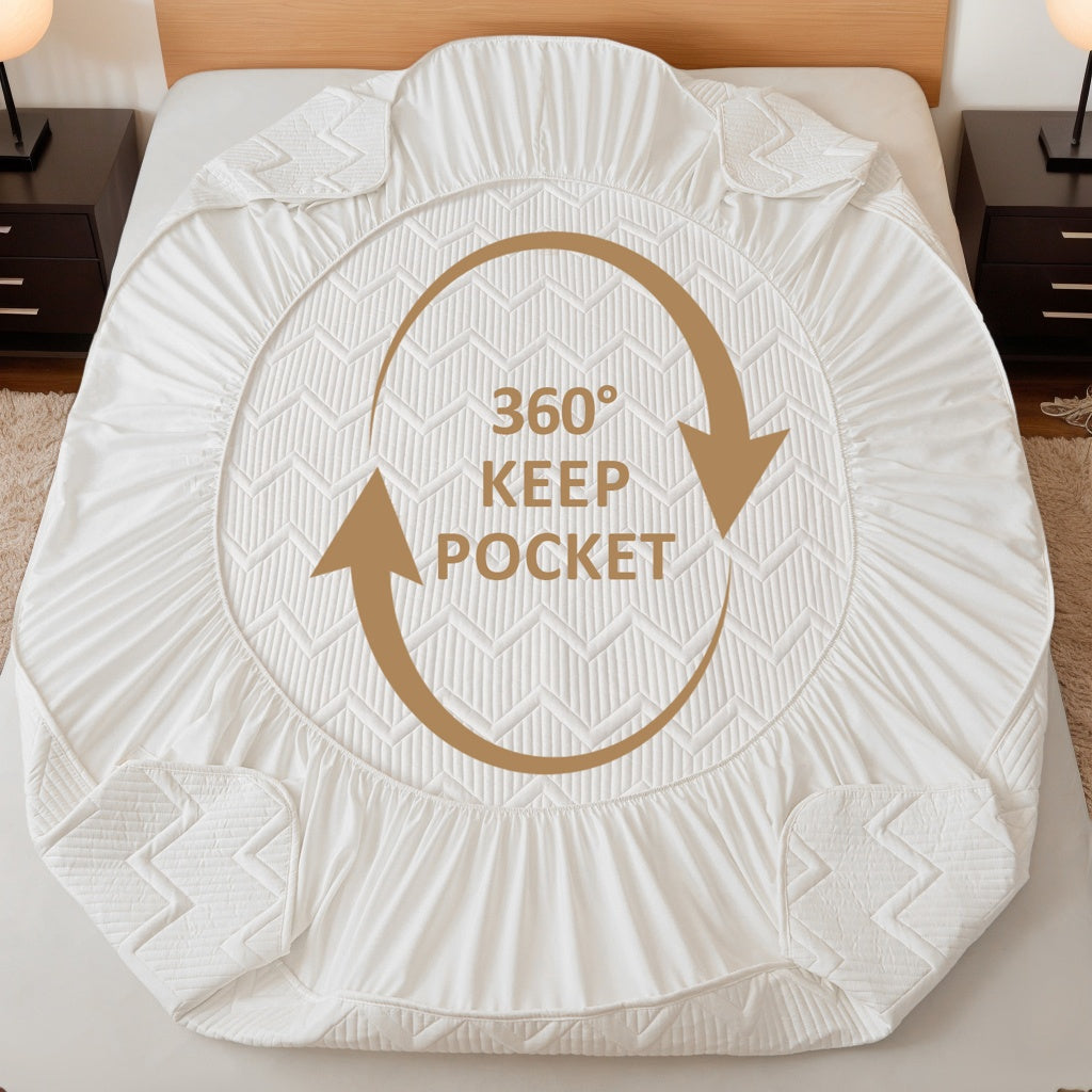 Soft Quilted Mattress Cover, Breathable Mixed Filling Thickened Pad, Without Pillowcase, Bedroom Essentials, Decorative Pad, Elegant Mattress Cover, High-Quality Stitching, Breathable Fabric, Plush Bedding, Fitted Mattress, Allergy Patients