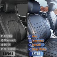 Premium Napa Fabric Waterproof Seat Covers - Year-Round Comfort for Honda, Toyota, and More. Ideal for Sedans and SUVs with Full Protection and Stylish Design for Road Adventures