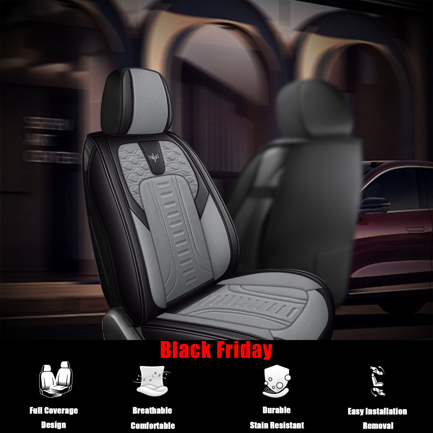 2&5-Seat Car Seat Covers, Full Coverage All-Season Car Seat Cushions, Auto Accessories, Vehicle Interior Upgrade, Stylish Car Covers, Soft Cushioning, Easytoclean Material, Longdistance Drivers, Christmas gift