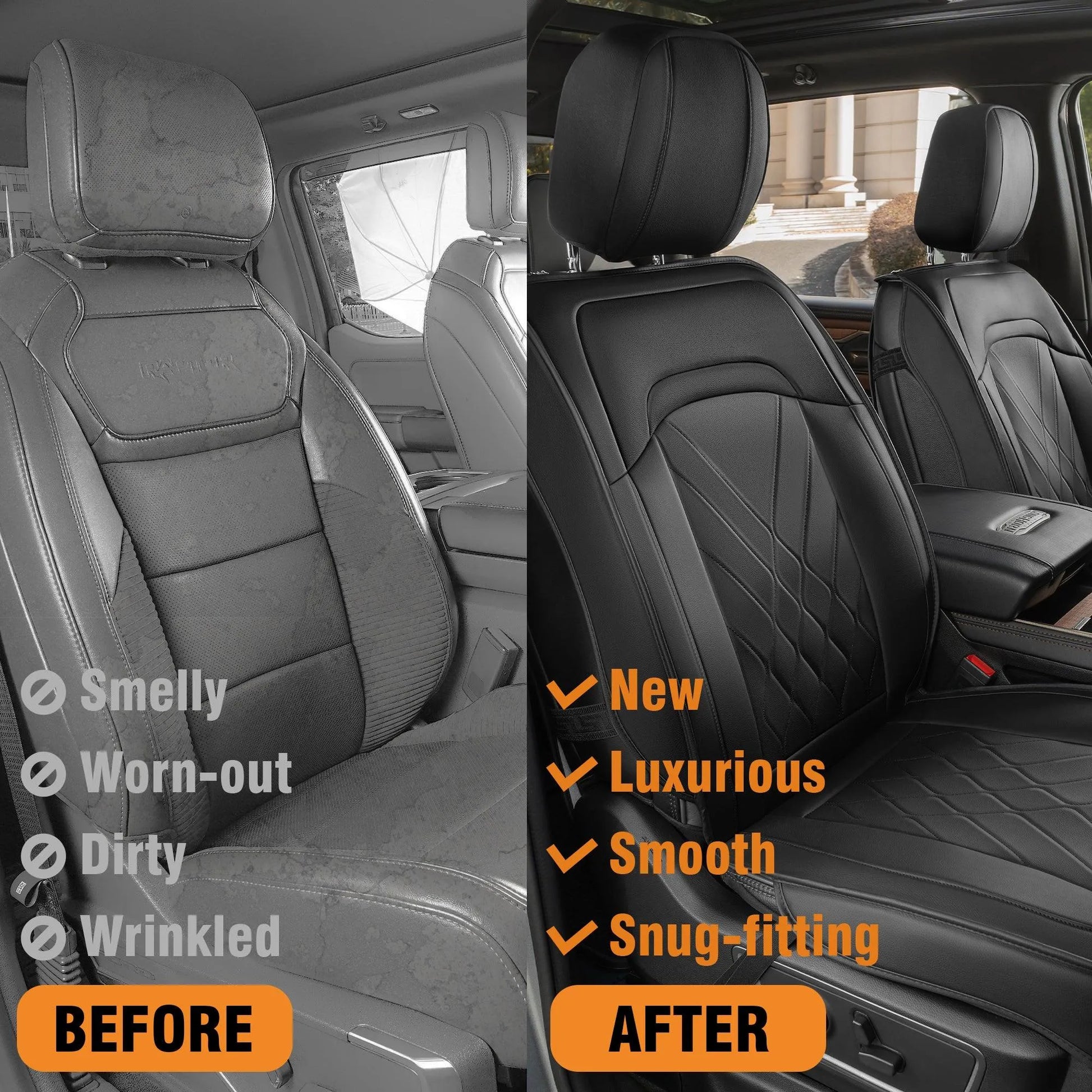 Yotruth Seat Covers Full Set Truck Seat Covers - Compatible with 2007-2013 Chevy Silverado GMC Sierra 1500 Crew Cab & 2019-2024 2500HD/3500HD Crew Cab Yotruth Seat Covers Full Set Truck Seat Covers - Compatible with 2007-2013 Chevy Silverado GMC Sierra 1500 Crew Cab & 2019-2024 2500HD/3500HD Crew Cab - Default Title - YOTRUTH