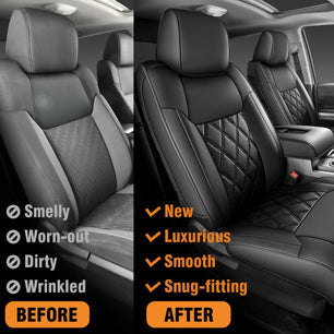 Yotruth Car Seat Cover for Toyota Tundra 2014-2021 Yotruth Car Seat Cover for Toyota Tundra 2014-2021 - Full Set / Black - YOTRUTH