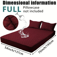 Waterproof Mattress Protector，Machine Washable Fitted Sheet，Anti-slip and Anti-stain Protection，More Sizes Optional，Christmas Home Decor