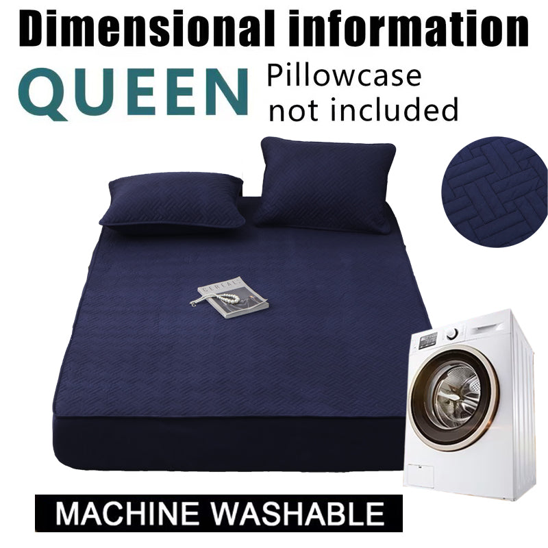 Soft Quilted Mattress Cover, Breathable Mixed Filling Thickened Pad, Without Pillowcase, Bedroom Essentials, Decorative Pad, Elegant Mattress Cover, High-Quality Stitching, Breathable Fabric, Plush Bedding, Fitted Mattress, Allergy Patients