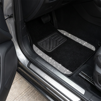 YOTRUTH Crystal Rhinestone Car Floor Mats (4 Pcs) - Luxury Bling Universal Auto Carpets for Women