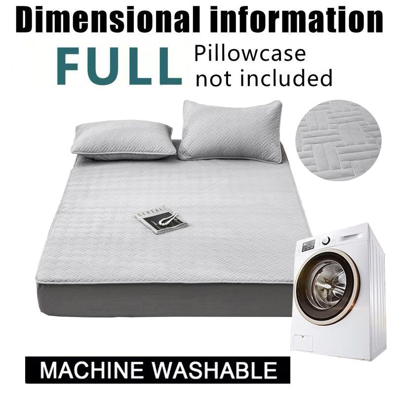 Soft Quilted Mattress Cover, Breathable Mixed Filling Thickened Pad, Without Pillowcase, Bedroom Essentials, Decorative Pad, Elegant Mattress Cover, High-Quality Stitching, Breathable Fabric, Plush Bedding, Fitted Mattress, Allergy Patients