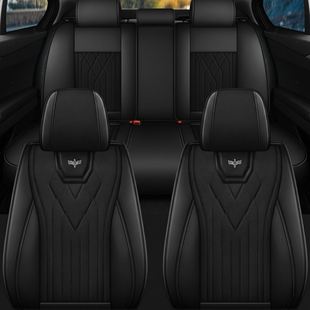 2&5-Seat Car Seat Covers, Full Coverage All-Season Car Seat Cushions, Auto Accessories, Vehicle Interior Upgrade, Stylish Car Covers, Soft Cushioning, Easytoclean Material, Longdistance Drivers, Christmas gift