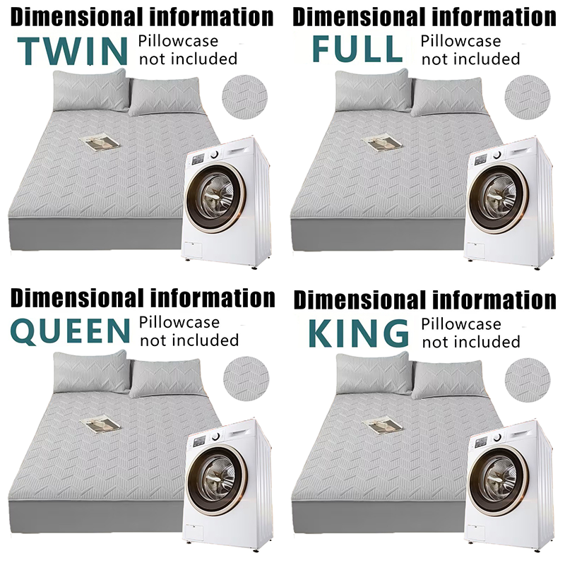 Soft Quilted Mattress Cover, Breathable Mixed Filling Thickened Pad, Without Pillowcase, Bedroom Essentials, Decorative Pad, Elegant Mattress Cover, High-Quality Stitching, Breathable Fabric, Plush Bedding, Fitted Mattress, Allergy Patients