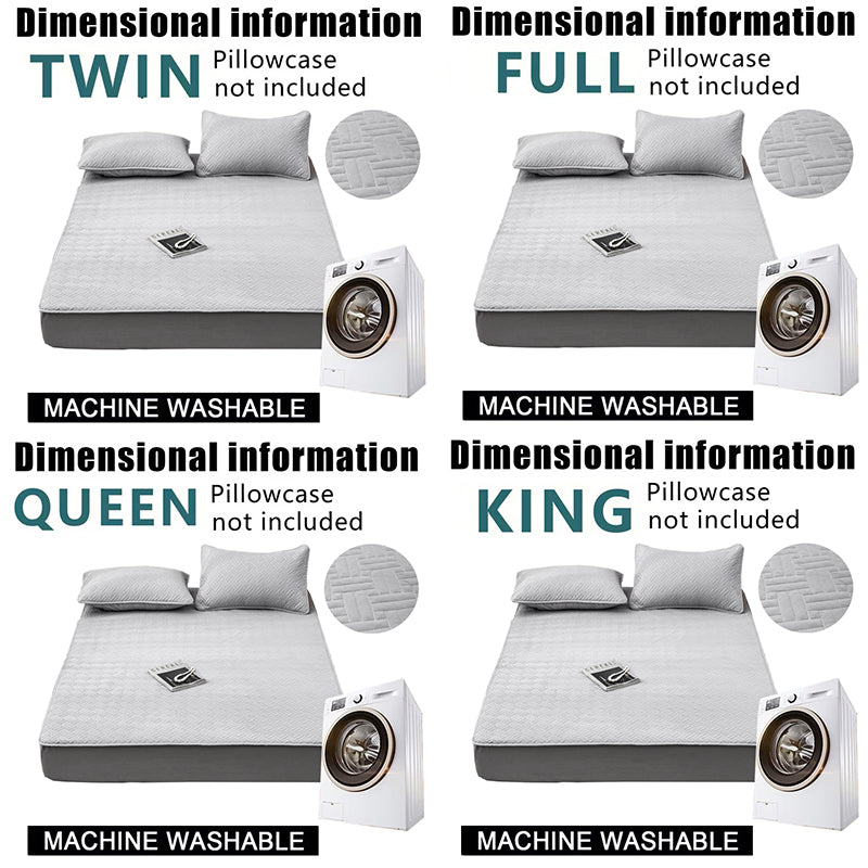 Soft Quilted Mattress Cover, Breathable Mixed Filling Thickened Pad, Without Pillowcase, Bedroom Essentials, Decorative Pad, Elegant Mattress Cover, High-Quality Stitching, Breathable Fabric, Plush Bedding, Fitted Mattress, Allergy Patients