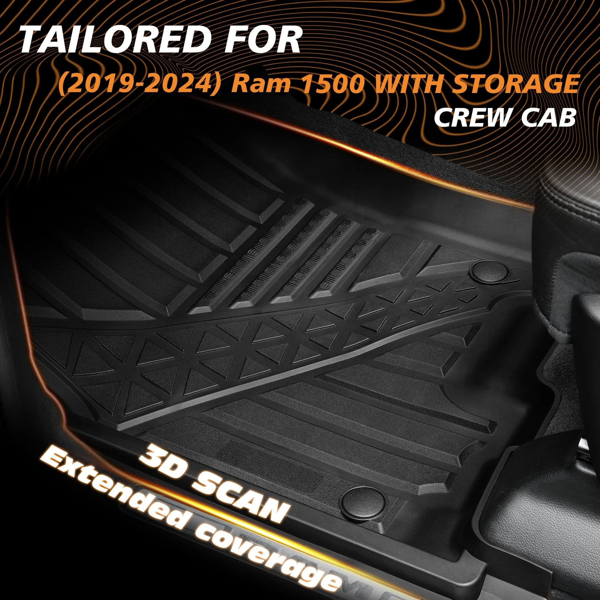 Yotruth Floor Mats for 2019-2024 Dodge Ram 1500 Crew Cab with Storage Yotruth Floor Mats for 2019-2024 Dodge Ram 1500 Crew Cab with Storage - Default Title - YOTRUTH