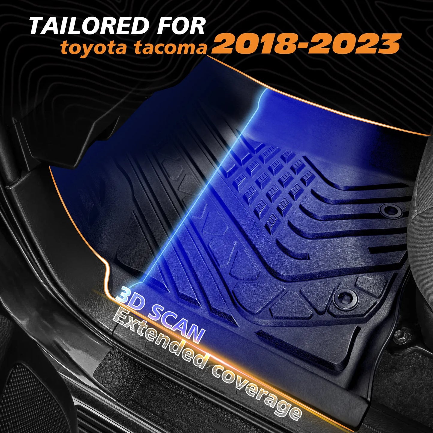 Yotruth Floor Mats for Toyota Tacoma 2018-2023 (Double Cab) SR | SR5 | Limited | TRD Off Road | TRD Sport Yotruth Floor Mats for Toyota Tacoma 2018-2023 (Double Cab) SR | SR5 | Limited | TRD Off Road | TRD Sport - Default Title - YOTRUTH