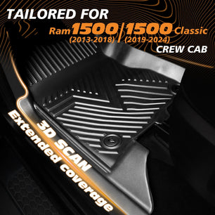 Yotruth Floor Mats for 2013-2018 Dodge Ram 1500/2500/3500 Crew Cab & 2019-2024 Ram 1500 Classic Crew Cab Yotruth Floor Mats for 2013-2018 Dodge Ram 1500/2500/3500 Crew Cab & 2019-2024 Ram 1500 Classic Crew Cab - Default Title - YOTRUTH
