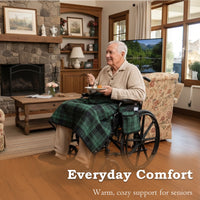 Thick Windproof Warm Blanket for Elderly Wheelchair Winter Thermal & Knee/Elbow Protection, Portable Bedspread for,  All-Season Thermal, Ergonomic Design for Elderly & Mobility.