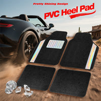 Universal Auto Floor Mats 4PCS Set, Durable Waterproof Non-Slip All-Weather Car Mats, Heavy-Duty Interior Foot Pads for Cars, SUVs & Trucks