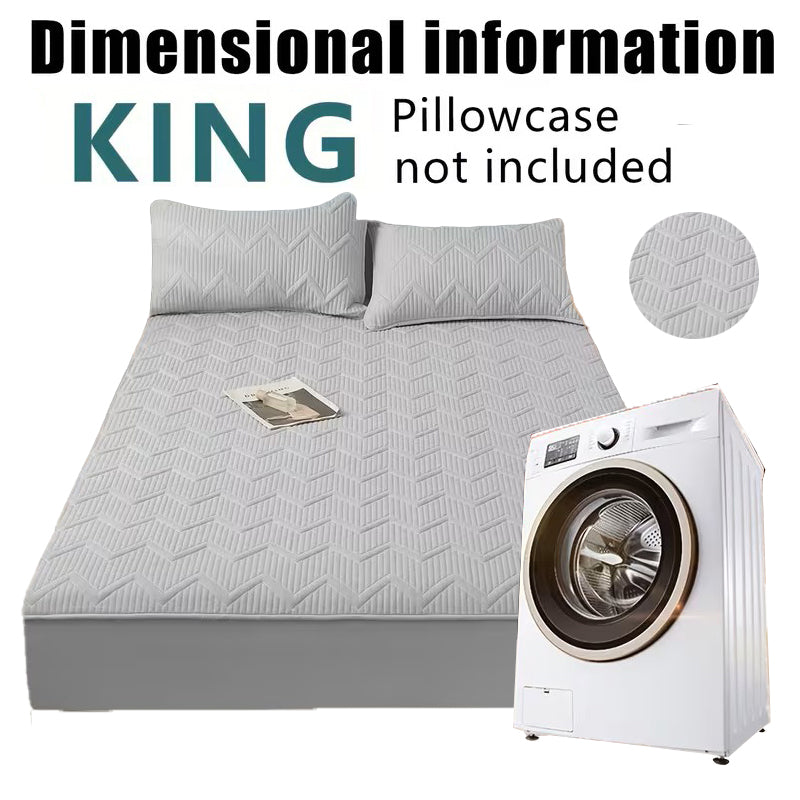 Soft Quilted Mattress Cover, Breathable Mixed Filling Thickened Pad, Without Pillowcase, Bedroom Essentials, Decorative Pad, Elegant Mattress Cover, High-Quality Stitching, Breathable Fabric, Plush Bedding, Fitted Mattress, Allergy Patients