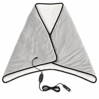 12V Car Heated Blanket & Wearable Shawl – Electric Fleece Travel Throw with Zipper for Truck Drivers, RV & Winter Road Trips – Fast Heating, Soft Flannel