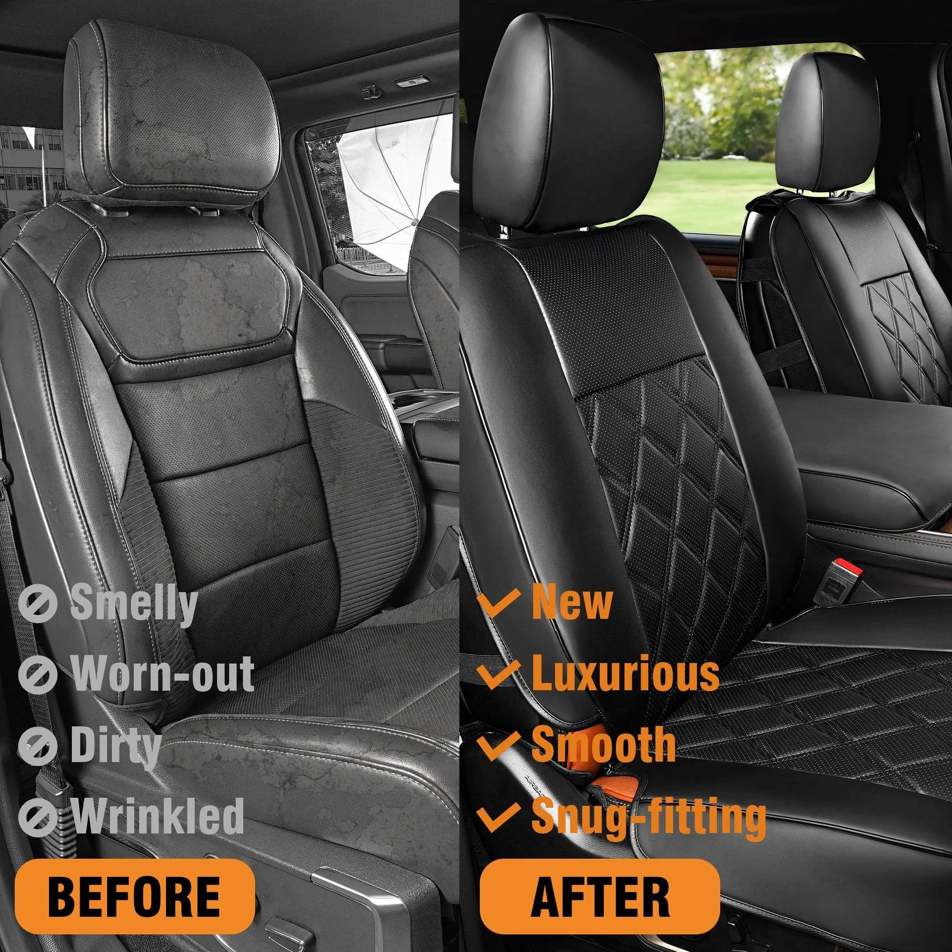 Yotruth for Tacoma Seat Covers Custom Fit For 2016-2023 Crew Double Access Cab/Extended Cab Toyota Tacoma Black Yotruth for Tacoma Seat Covers Custom Fit For 2016-2023 Crew Double Access Cab/Extended Cab Toyota Tacoma Black - Black / Full Set - YOTRUTH