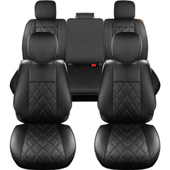 Fundas de asiento Yotruth para Tacoma, hechas a medida para modelos Toyota Tacoma con cabina extendida y cabina doble de acceso para tripulación 2016-2023, color negro