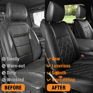 Yotruth for Tacoma Seat Covers Custom Fit For 2016-2023 Crew Double Access Cab/Extended Cab Toyota Tacoma Black Yotruth for Tacoma Seat Covers Custom Fit For 2016-2023 Crew Double Access Cab/Extended Cab Toyota Tacoma Black - Black / Full Set - YOTRUTH